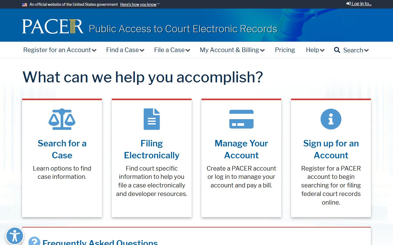 PACER federal court dockets access used for Lincoln County federal cases