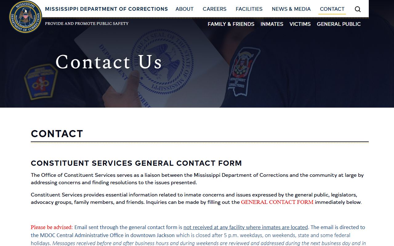 Lincoln County criminal court records contacts on the MDOC contact page