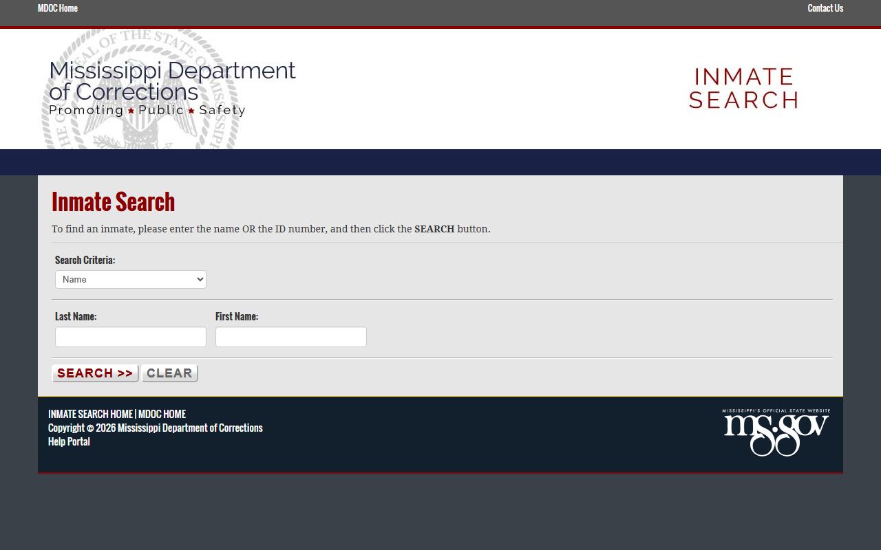 Lincoln County criminal court records state inmate lookup on the ms.gov MDOC search