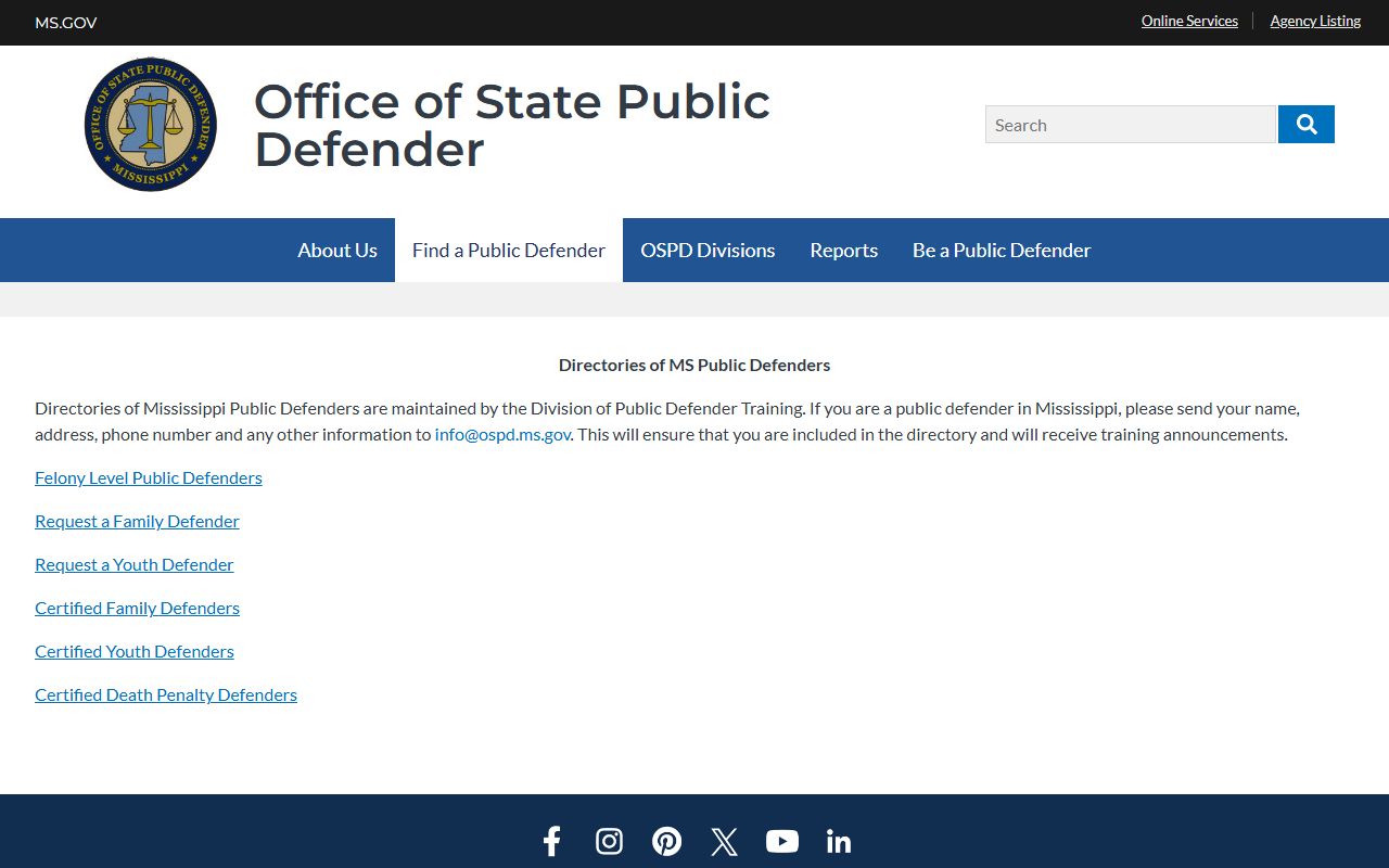 OSPD public defender directory for Lincoln County circuit court records